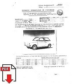 1967 Daf 44 FIA homologation form PDF download